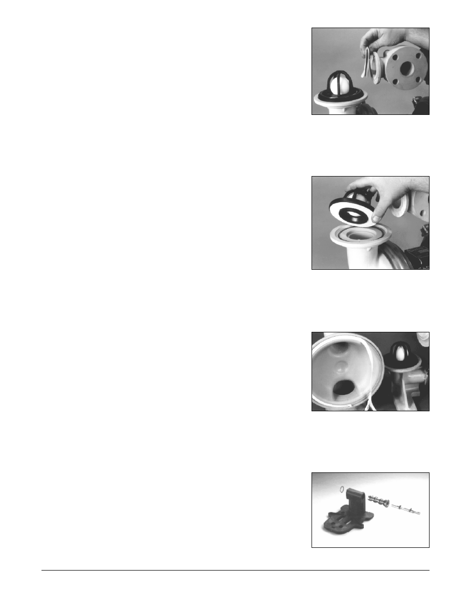 Pilot valve, Pilot valve actuator, Air exhaust | Between uses, Check valve servicing, Diaphragm servicing | SANDPIPER PB2-A User Manual | Page 3 / 8