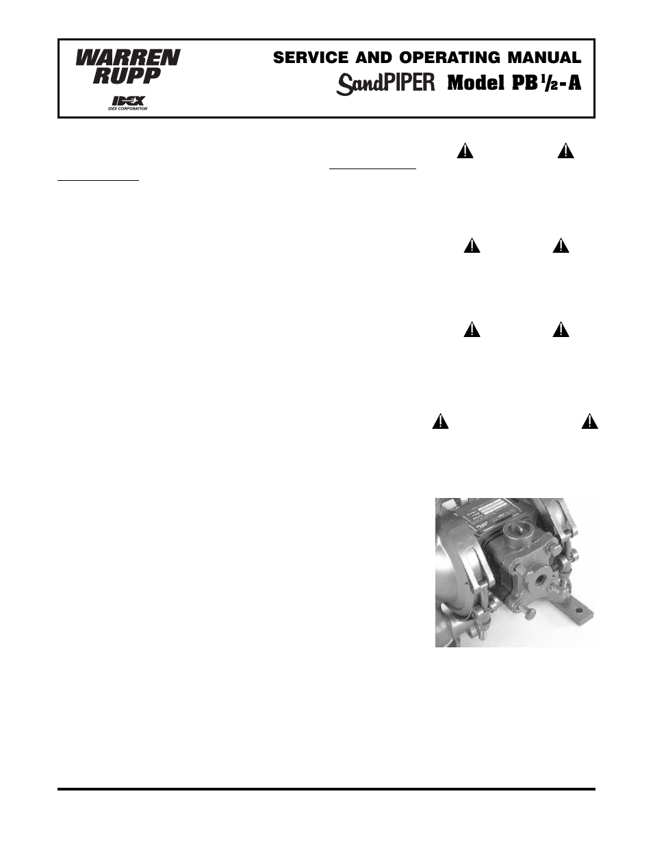 SANDPIPER PB1/2-A User Manual | 7 pages