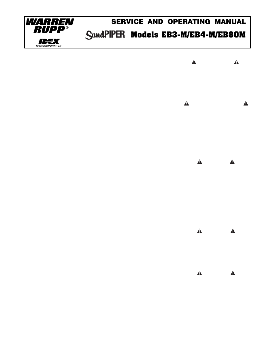 SANDPIPER EB80M User Manual | 8 pages