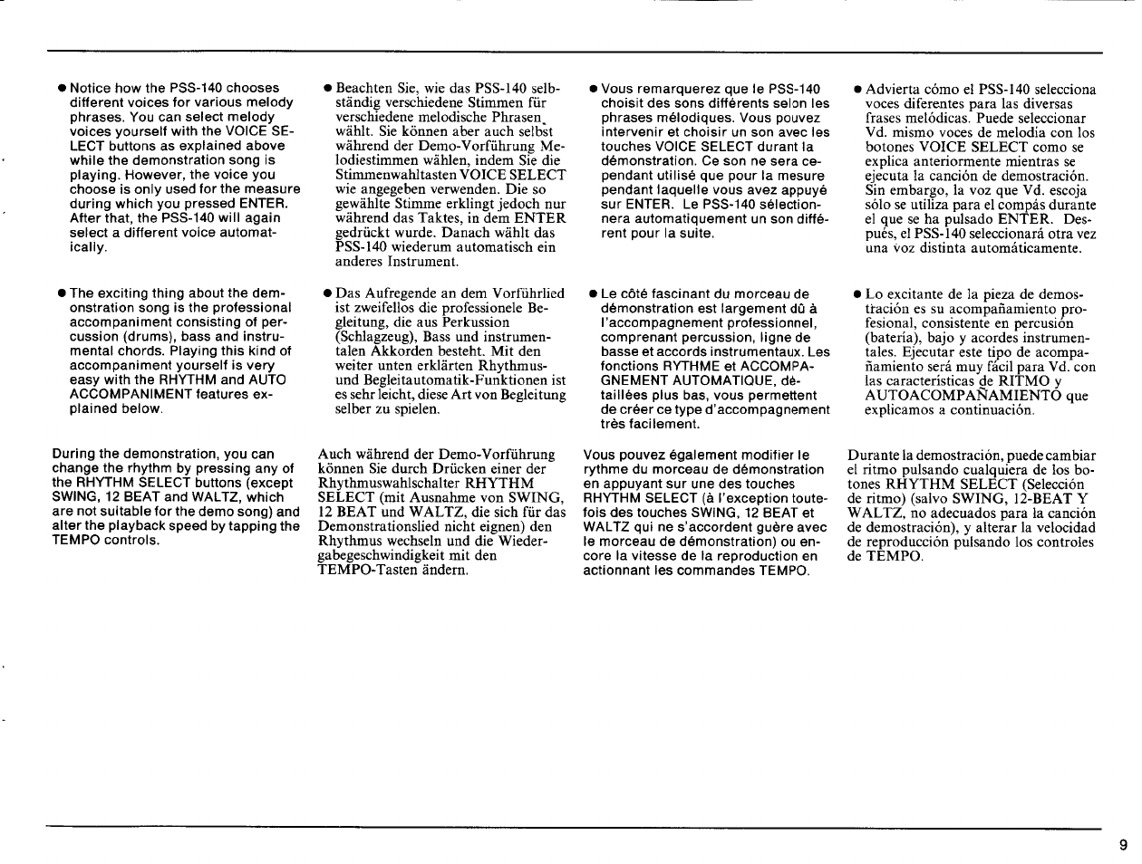 Yamaha PSS-140 User Manual | Page 10 / 31