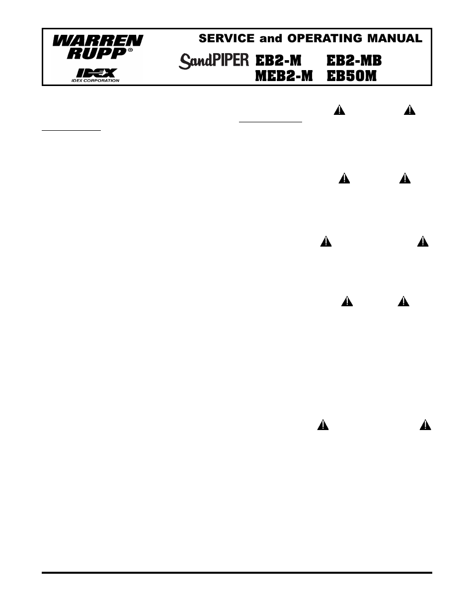 SANDPIPER EB50M User Manual | 7 pages