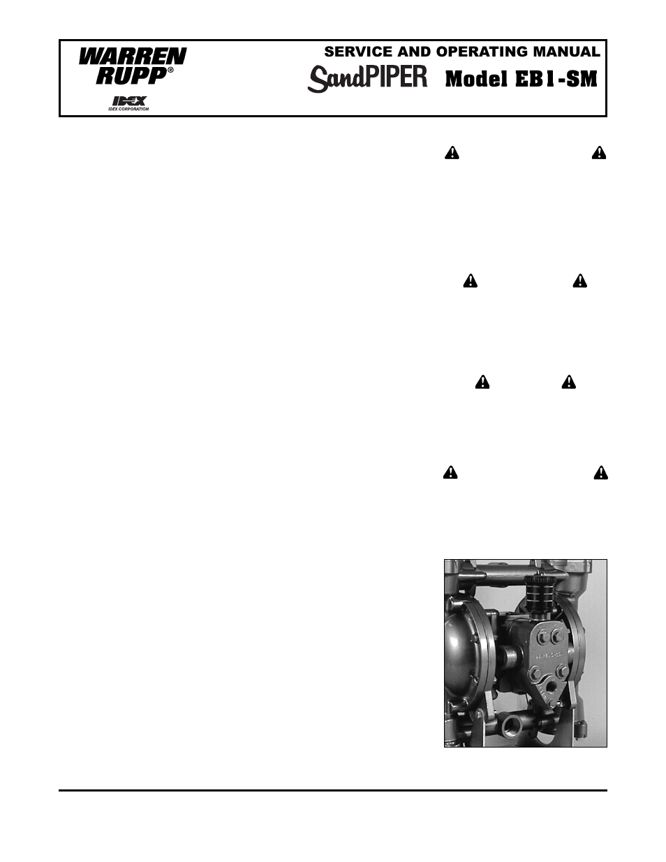 SANDPIPER EB1-SM User Manual | 8 pages