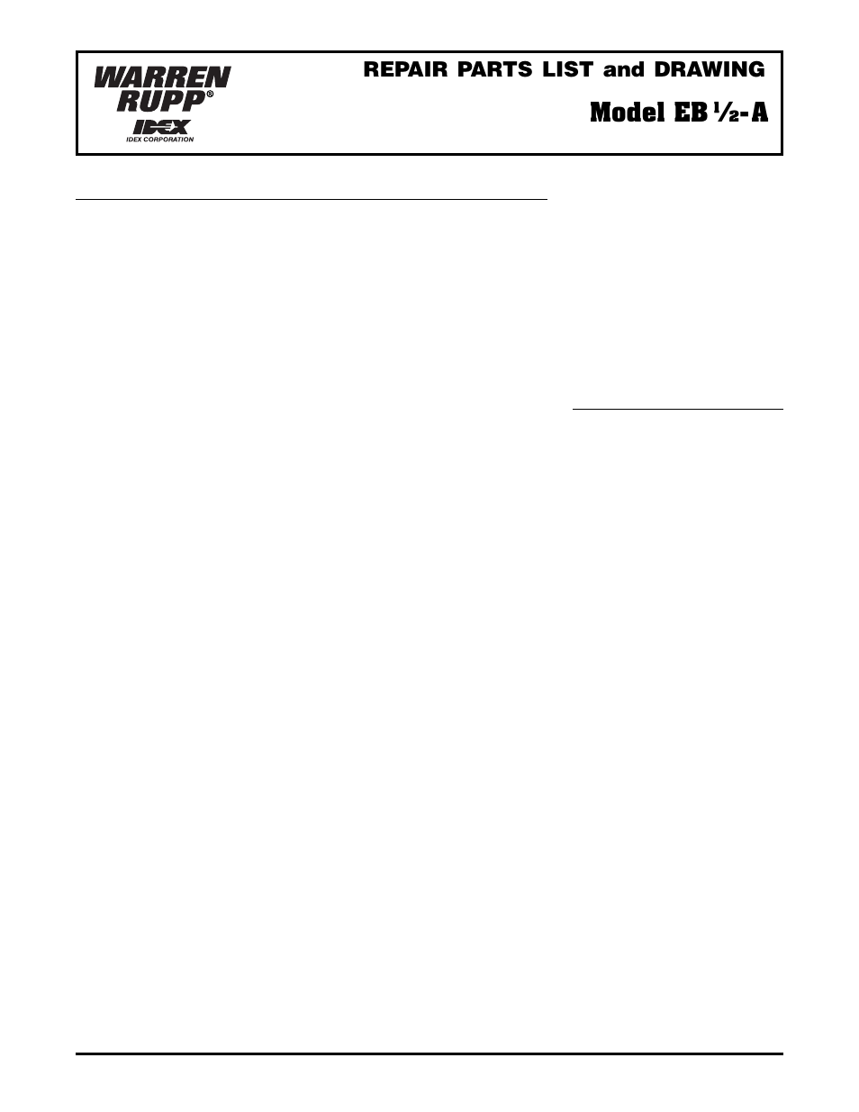 Model eb ½-a, Repair parts list and drawing, Type 2 | SANDPIPER EB1/2-A User Manual | Page 5 / 7