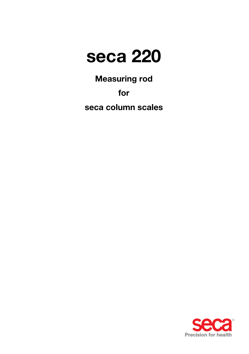 Seca 220 User Manual | 24 pages