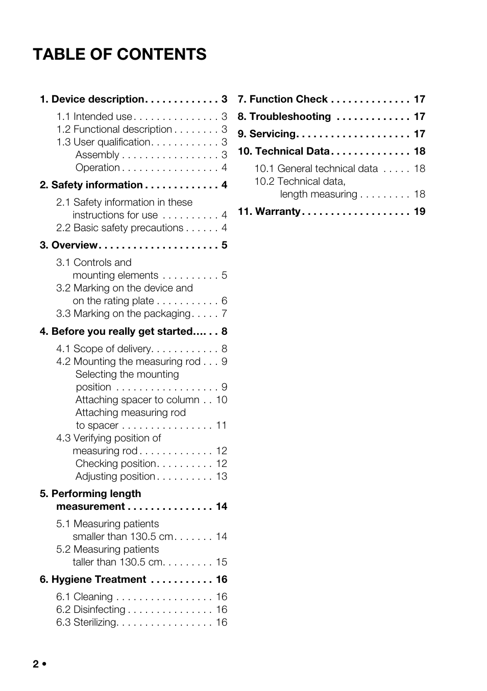 Seca 220 User Manual | Page 2 / 24