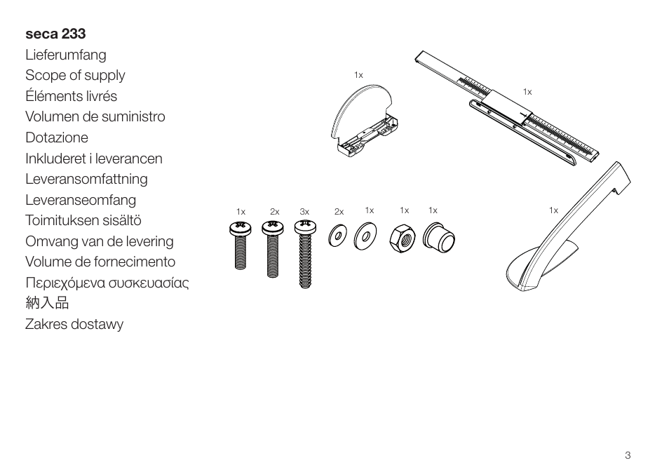 Seca 233 | Seca 233 User Manual | Page 3 / 36