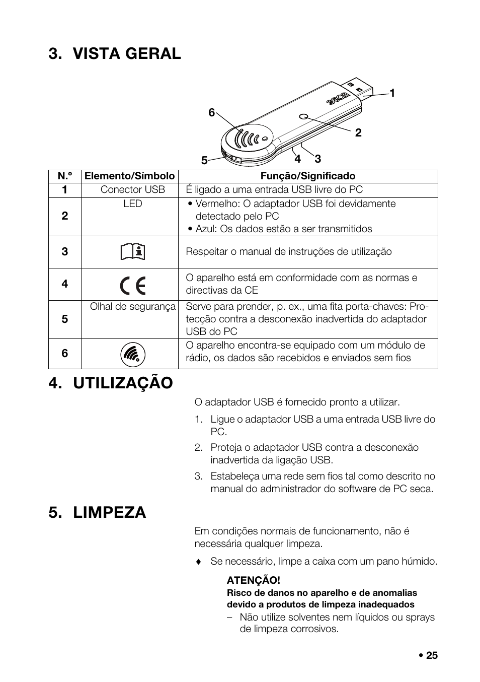 Vista geral, Utilização, Limpeza | Vista geral 4. utilização | Seca 456 User Manual | Page 25 / 40