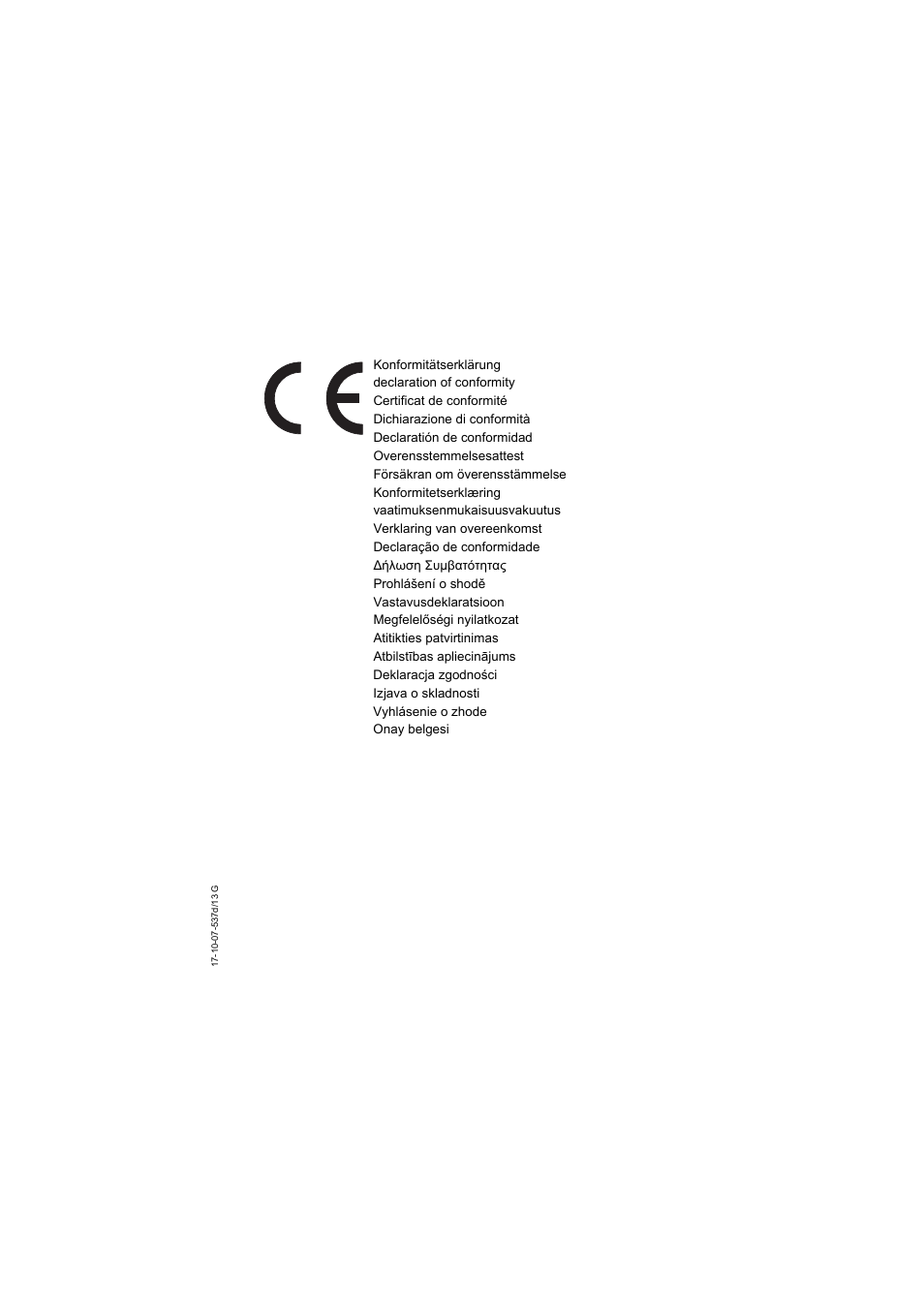 Declaration of conformity | Seca 336 User Manual | Page 112 / 115