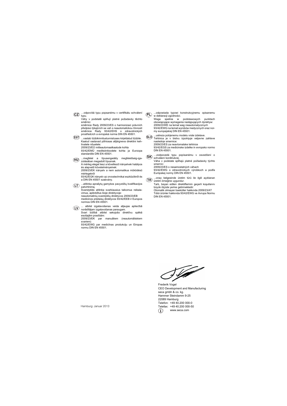 Seca 336 User Manual | Page 115 / 115
