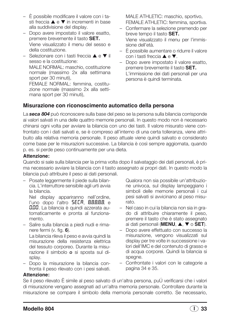 Seca 804 User Manual | Page 35 / 166
