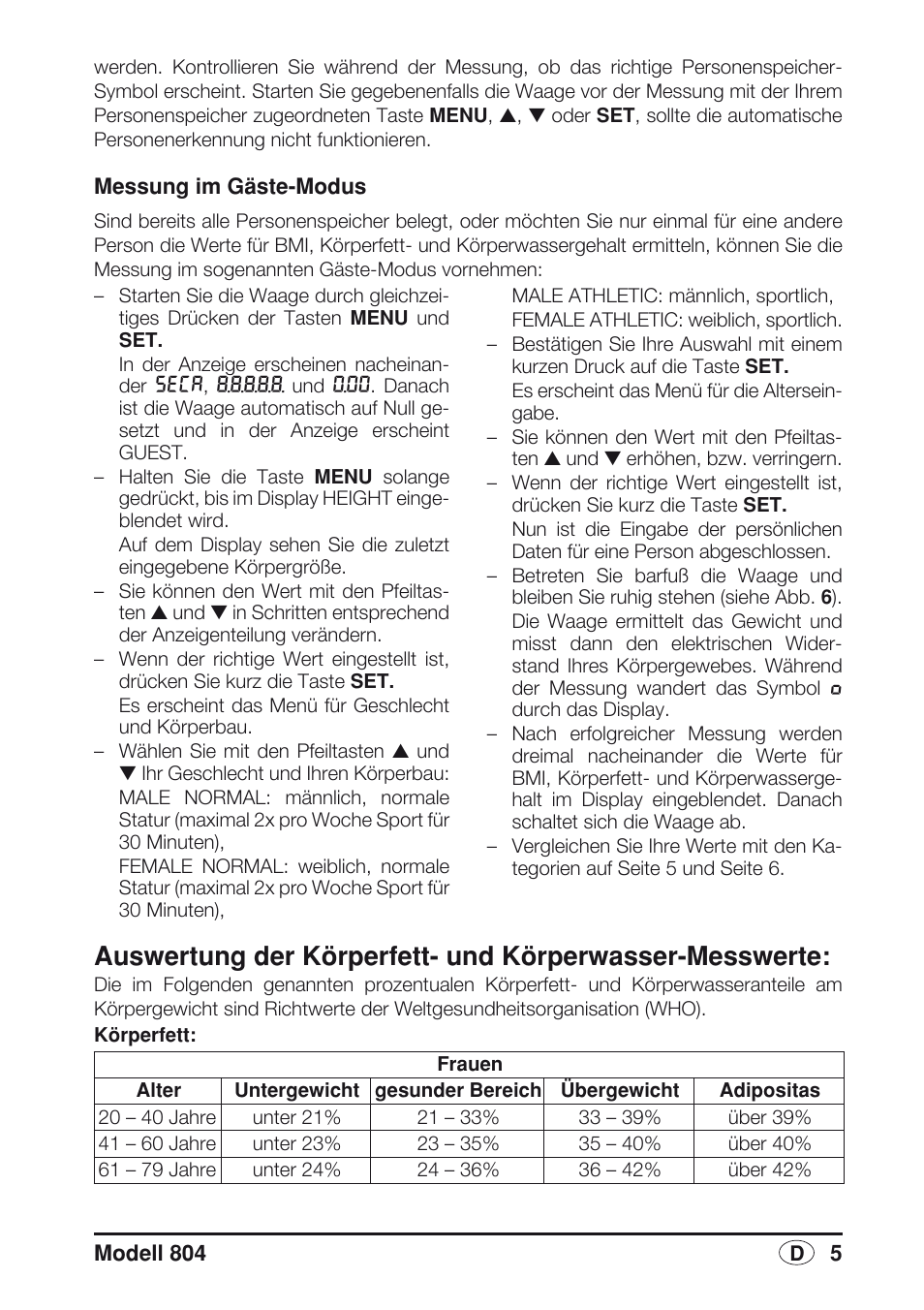Seca 804 User Manual | Page 7 / 166