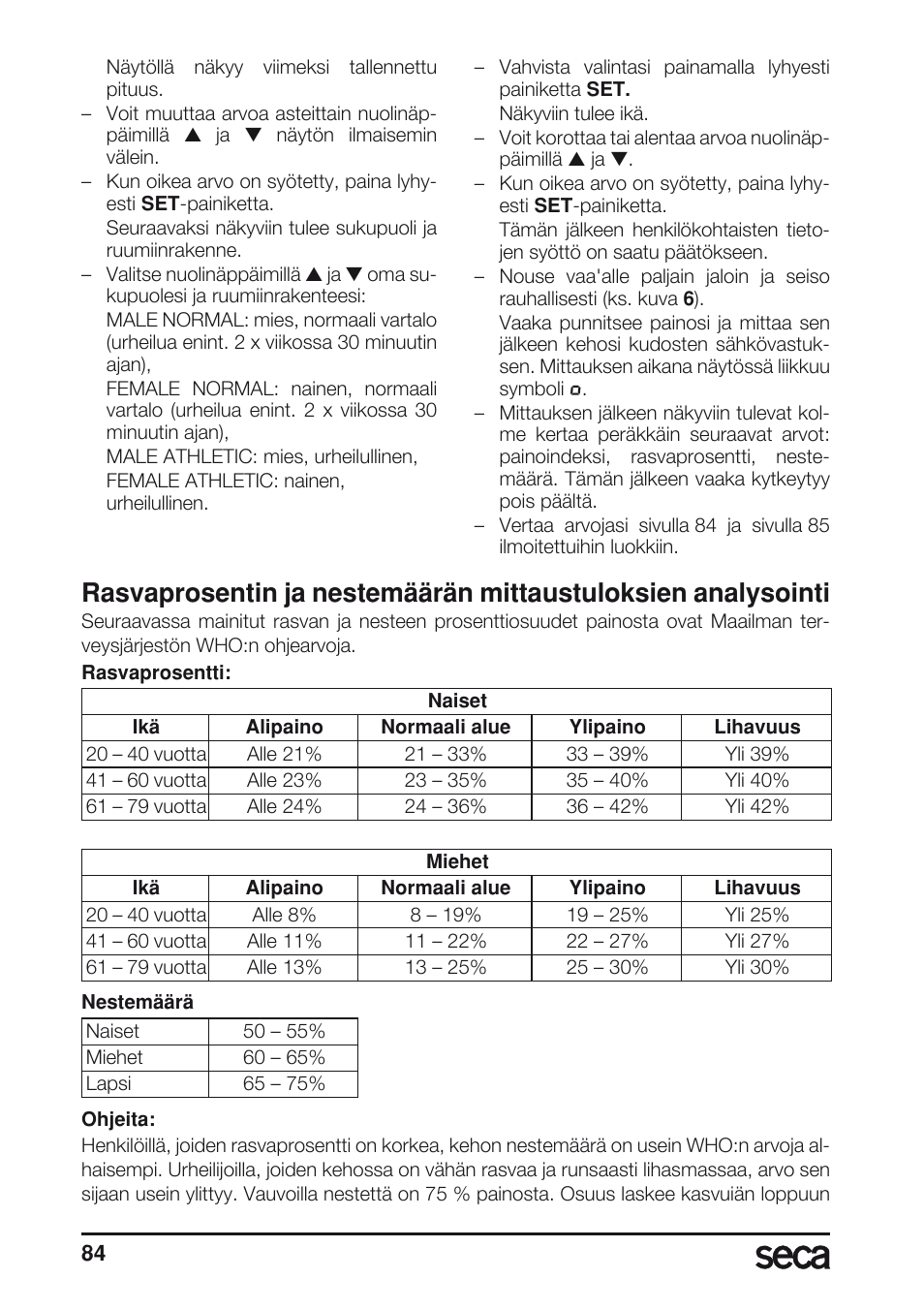 Seca 804 User Manual | Page 86 / 166