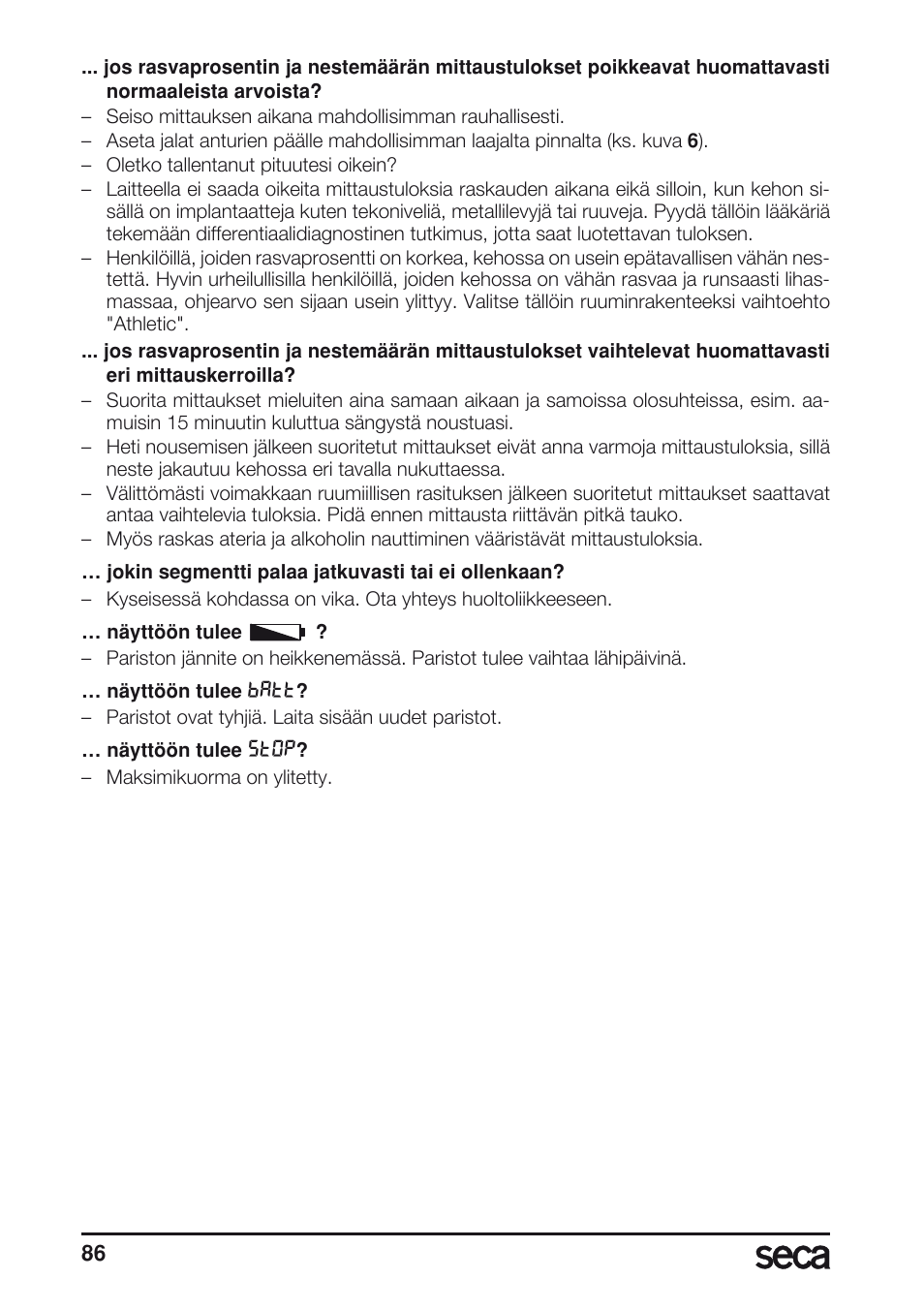 Seca 804 User Manual | Page 88 / 166