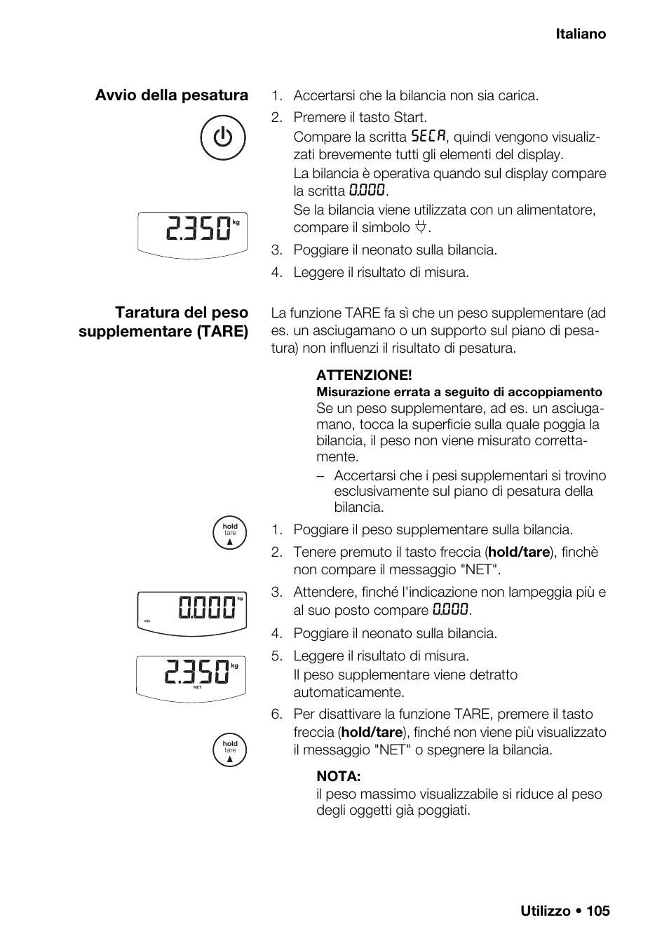 Mente… . 103, Urazione del, Radio (lrn) | Ne trasm | Seca 376 User Manual | Page 105 / 401