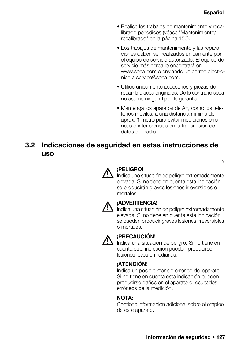 Seca 376 User Manual | Page 127 / 401