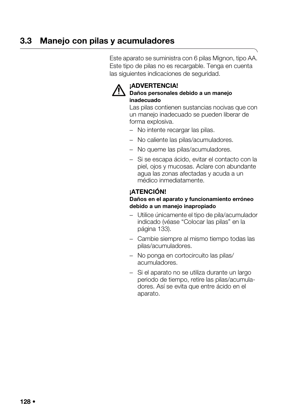 3 manejo con pilas y acumuladores, Otras f | Seca 376 User Manual | Page 128 / 401