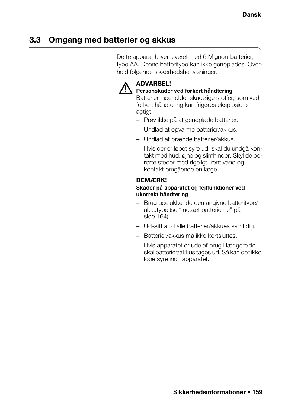 3 omgang med batterier og akkus, Ring af ak | Seca 376 User Manual | Page 159 / 401