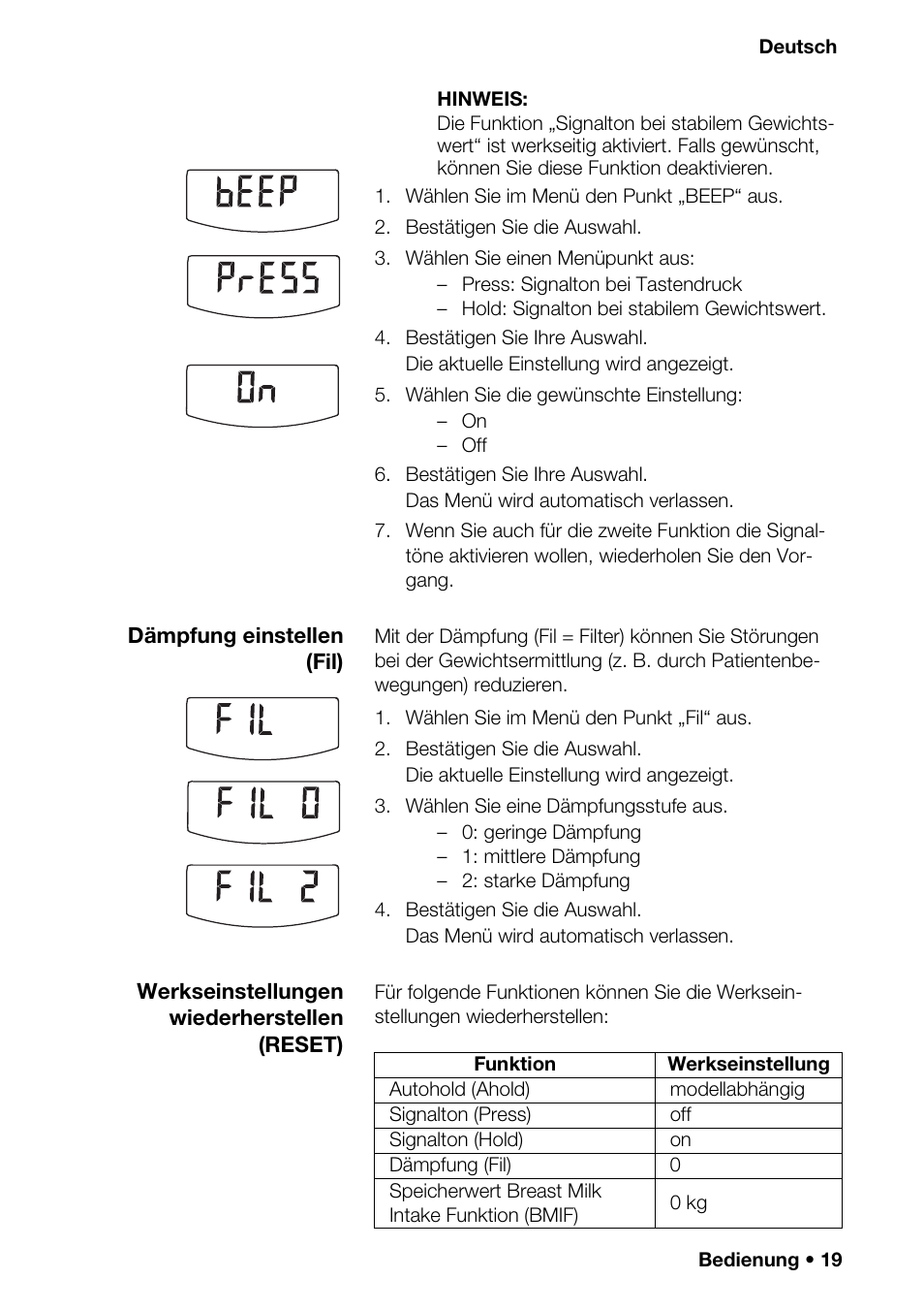 Deutsch | Seca 376 User Manual | Page 19 / 401