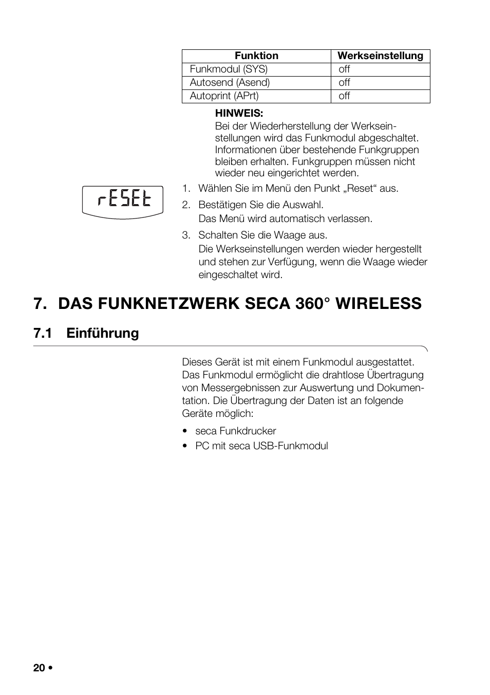 Das funknetzwerk seca 360° wireless, 1 einführung | Seca 376 User Manual | Page 20 / 401