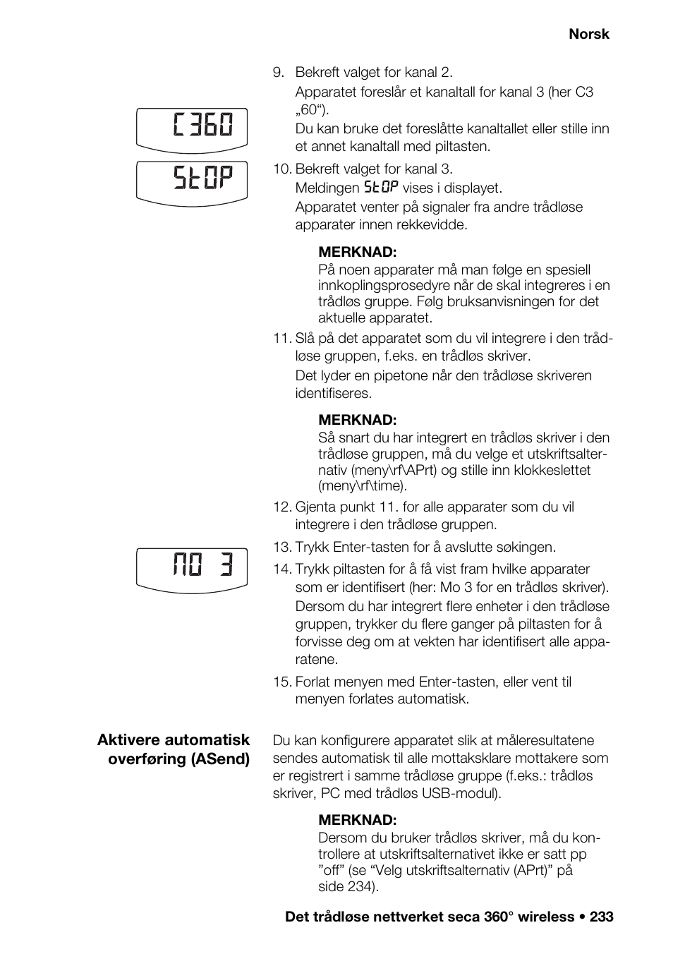 Erket seca 360 | Seca 376 User Manual | Page 233 / 401
