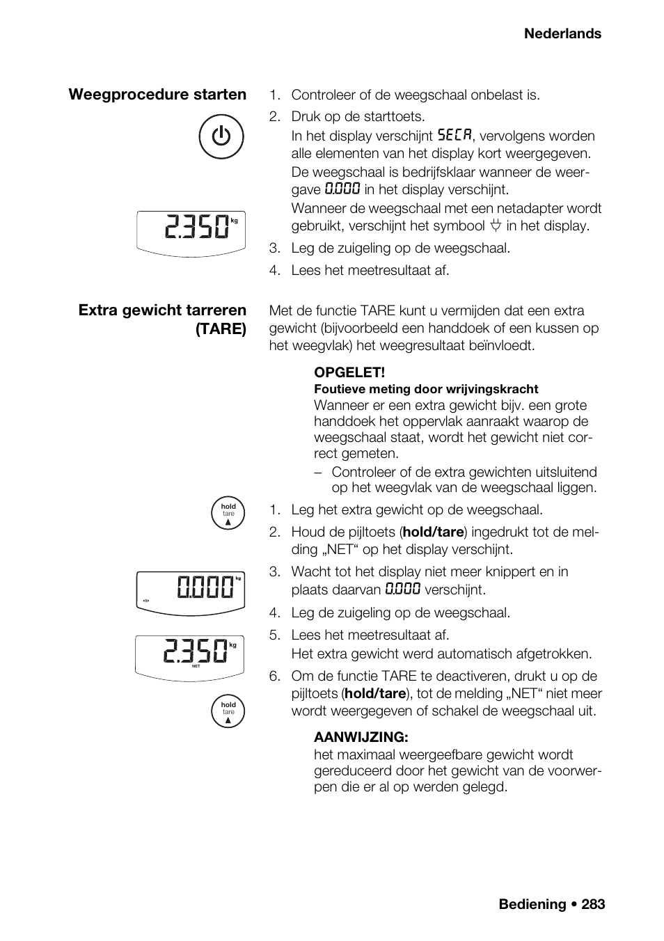 2 weegschaal in ee, Groep gebruik | Seca 376 User Manual | Page 283 / 401