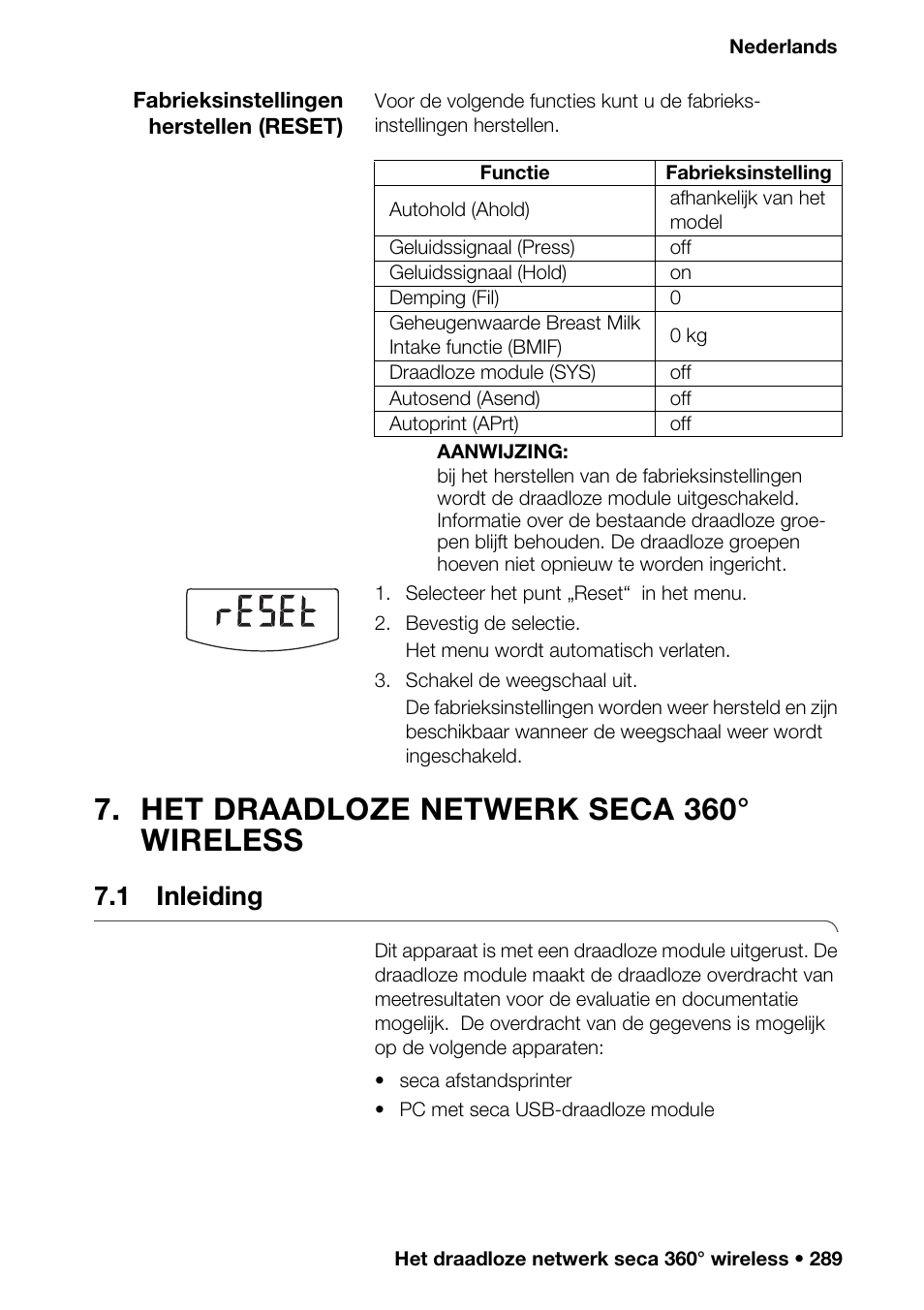 Het draadloze netwerk seca 360° wireless, 1 inleiding, N van verdere | Seca 376 User Manual | Page 289 / 401
