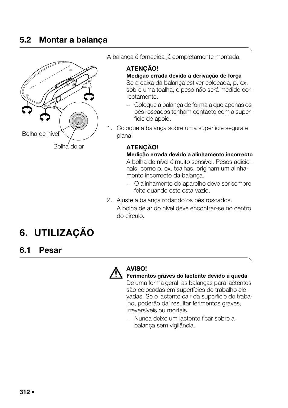 2 montar a balança, Utilização, 1 pesar | Display, Da placa de, A bala, Unicação, Urar grupo | Seca 376 User Manual | Page 312 / 401