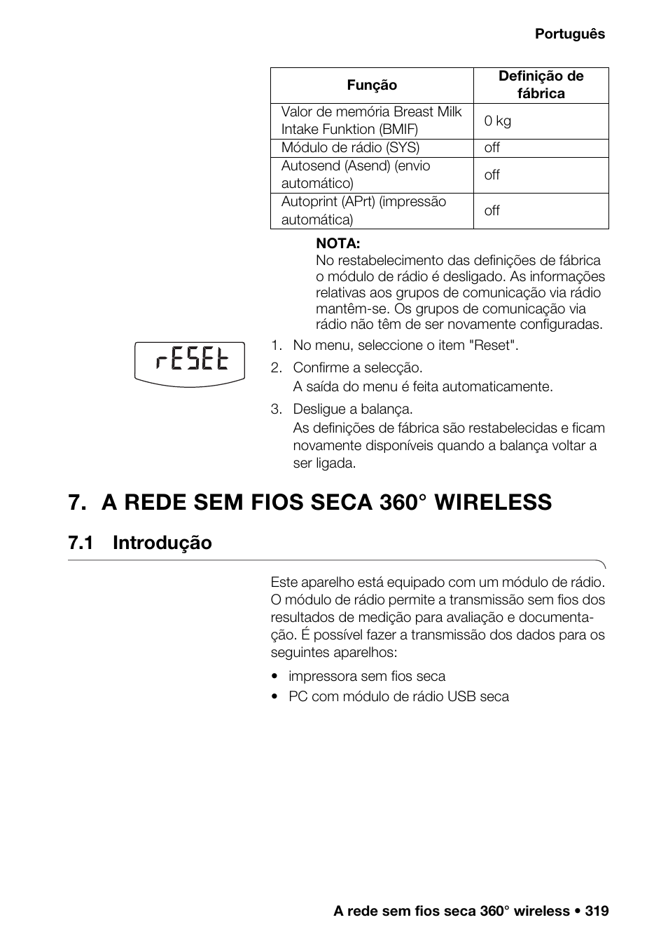 A rede sem fios seca 360° wireless, 1 introdução | Seca 376 User Manual | Page 319 / 401