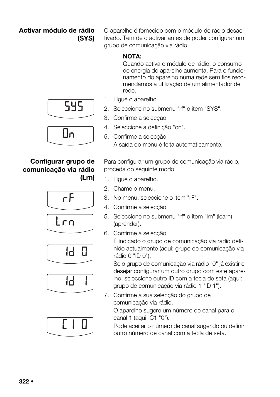 Ca 360 | Seca 376 User Manual | Page 322 / 401