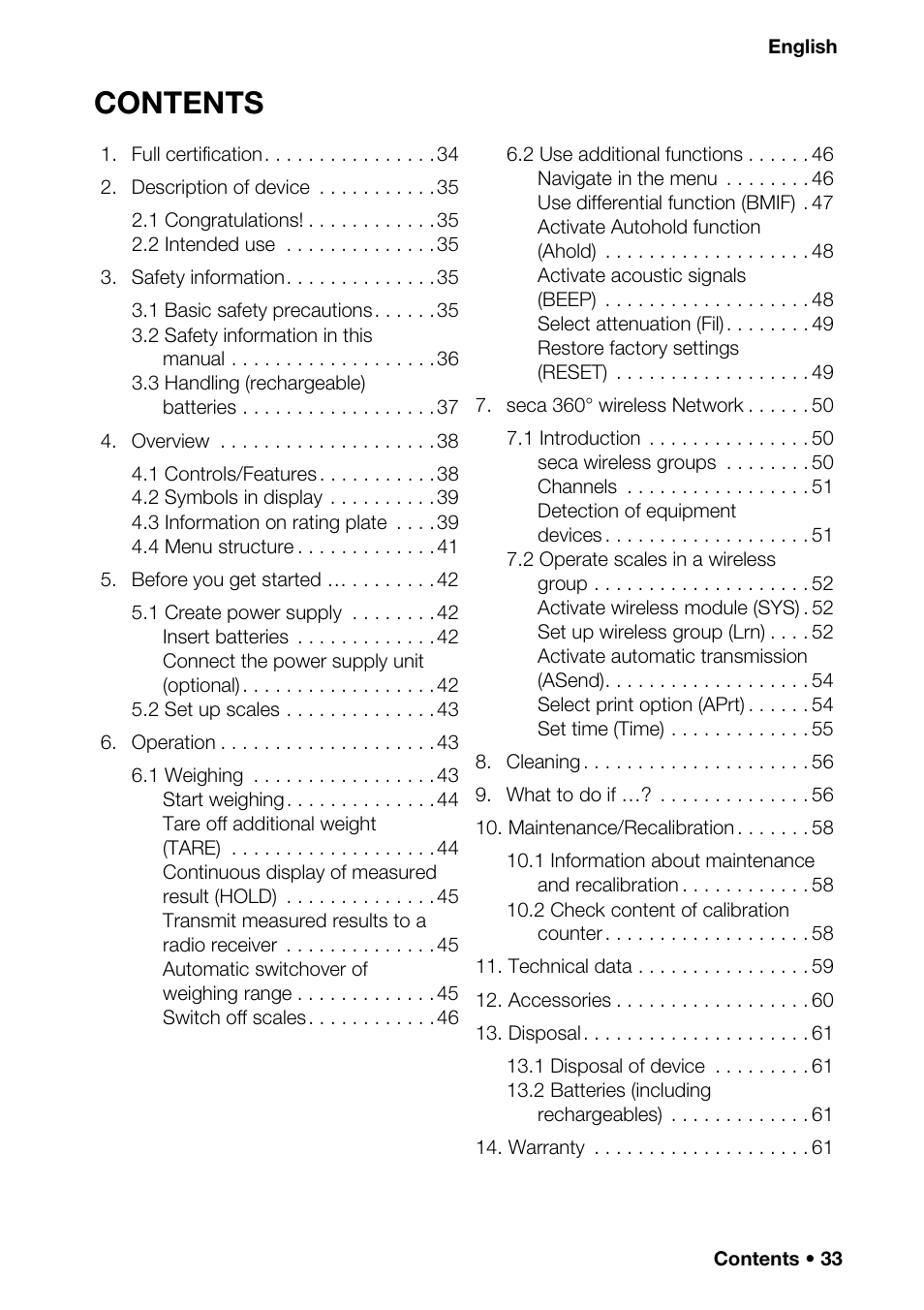 Seca 376 User Manual | Page 33 / 401