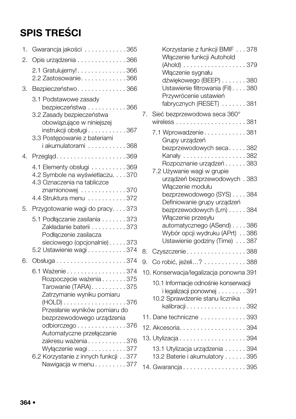 Seca 376 User Manual | Page 364 / 401