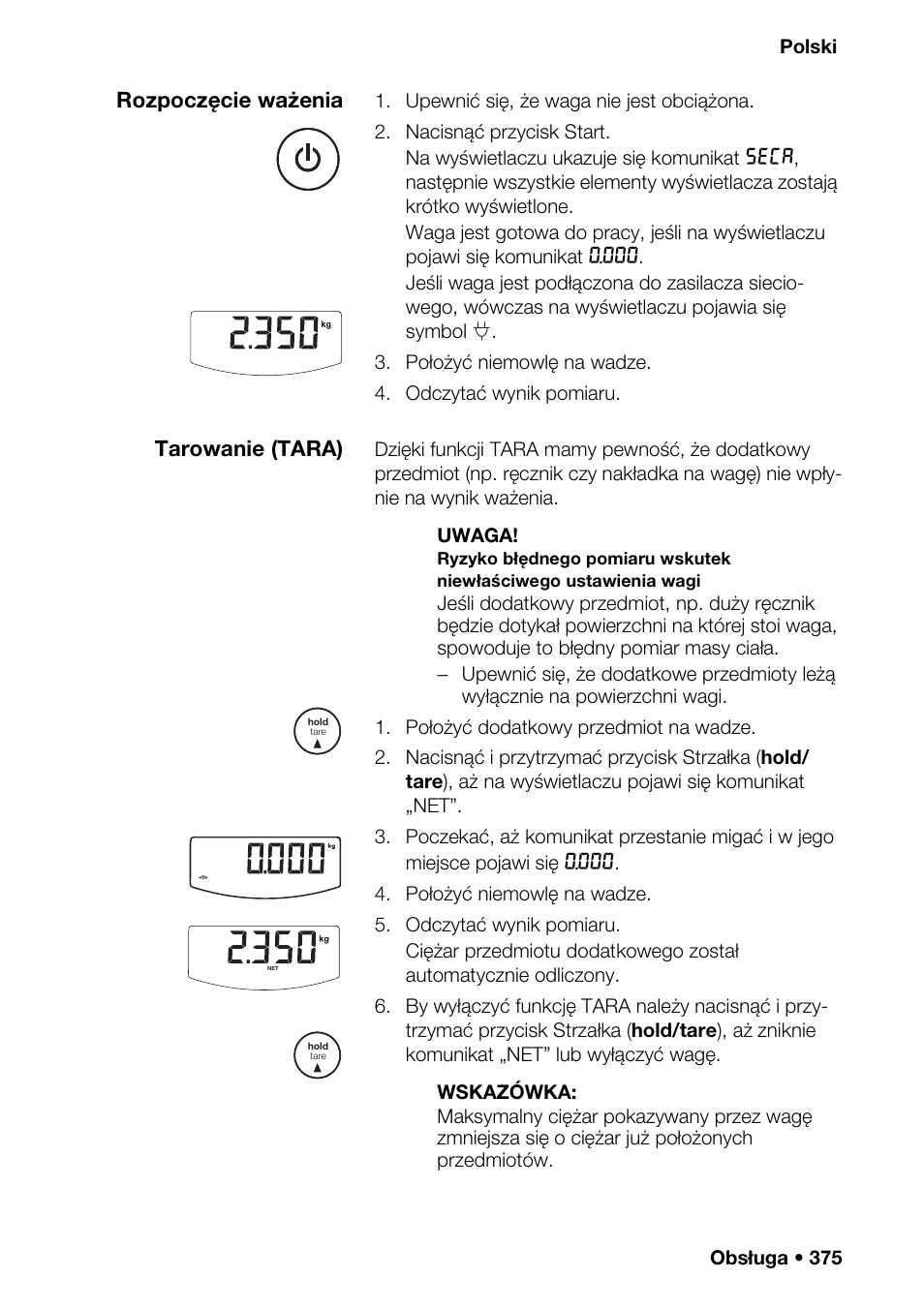 Bezpr, Ewodow, Anie g | Seca 376 User Manual | Page 375 / 401