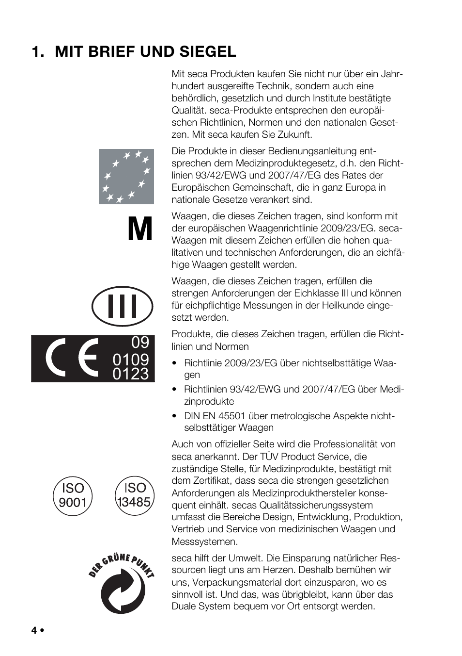 Mit brief und siegel | Seca 376 User Manual | Page 4 / 401