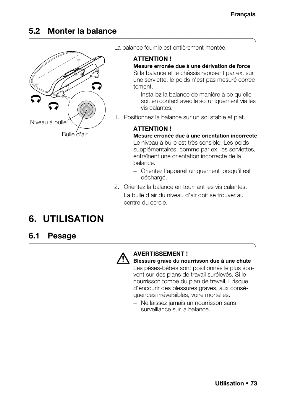 2 monter la balance, Utilisation, 1 pesage | L'écran, La plaque, Le r, Sans fil | Seca 376 User Manual | Page 73 / 401