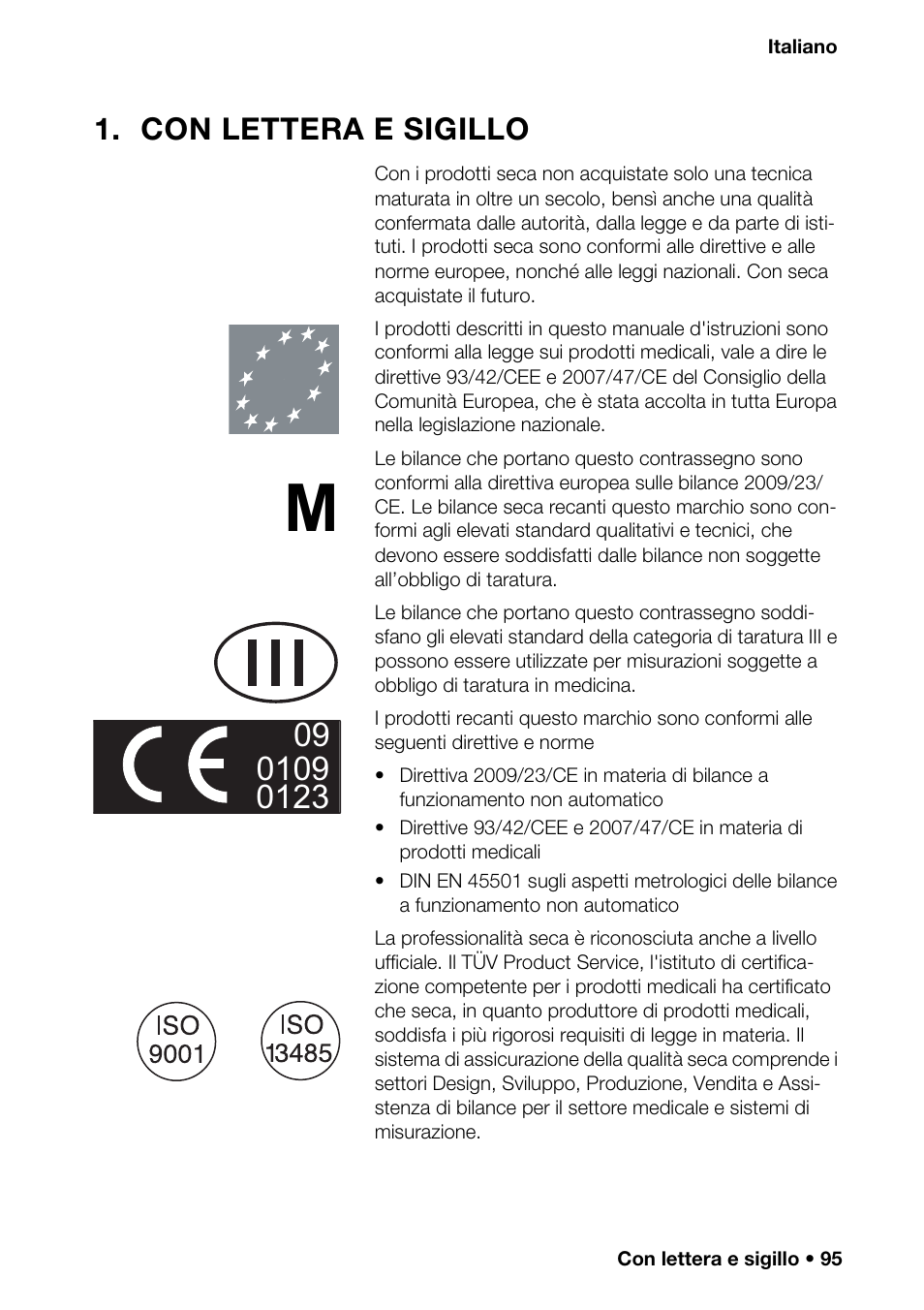 Con lettera e sigillo | Seca 376 User Manual | Page 95 / 401