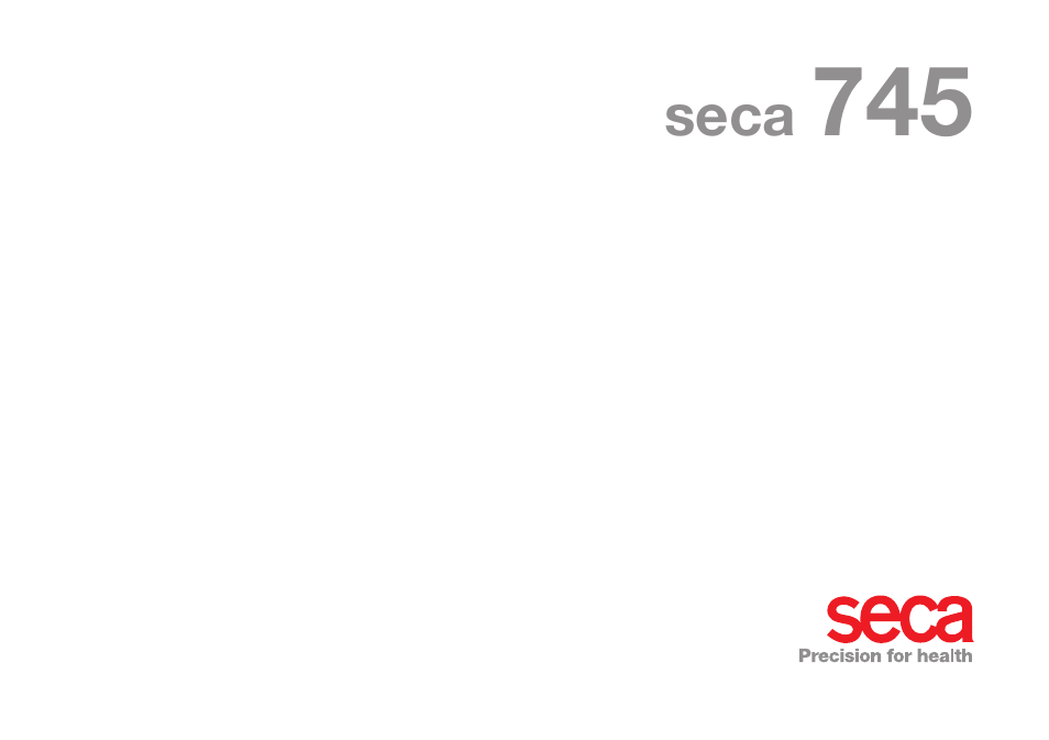 Seca 745 User Manual | 56 pages