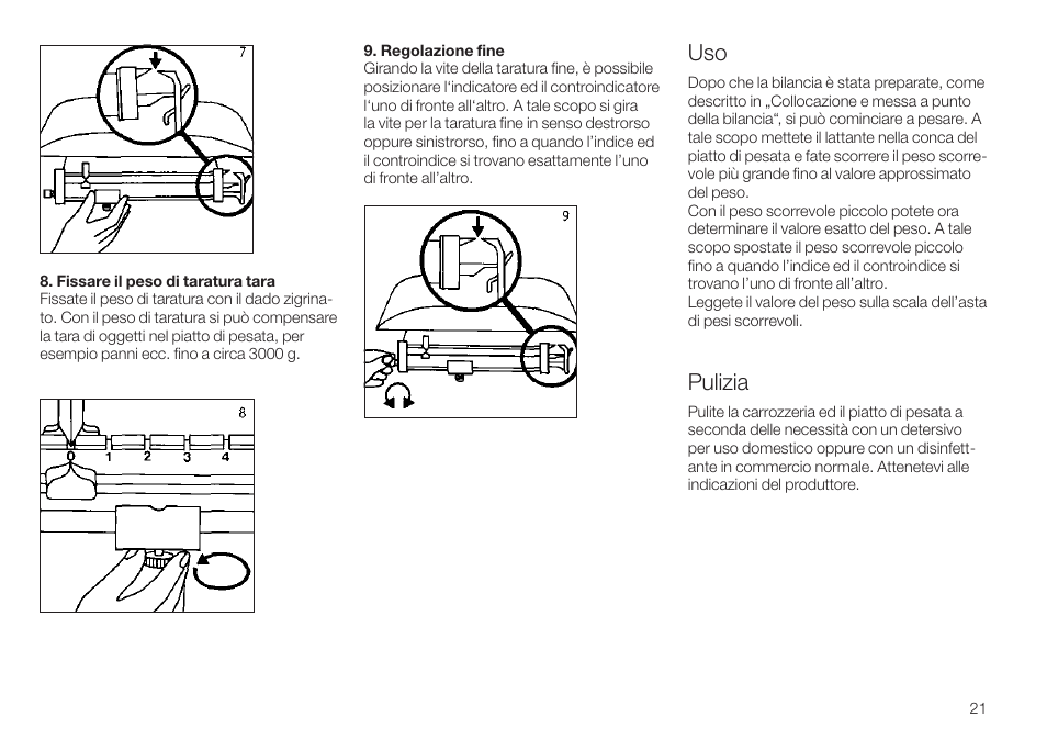 Pulizia | Seca 745 User Manual | Page 21 / 56