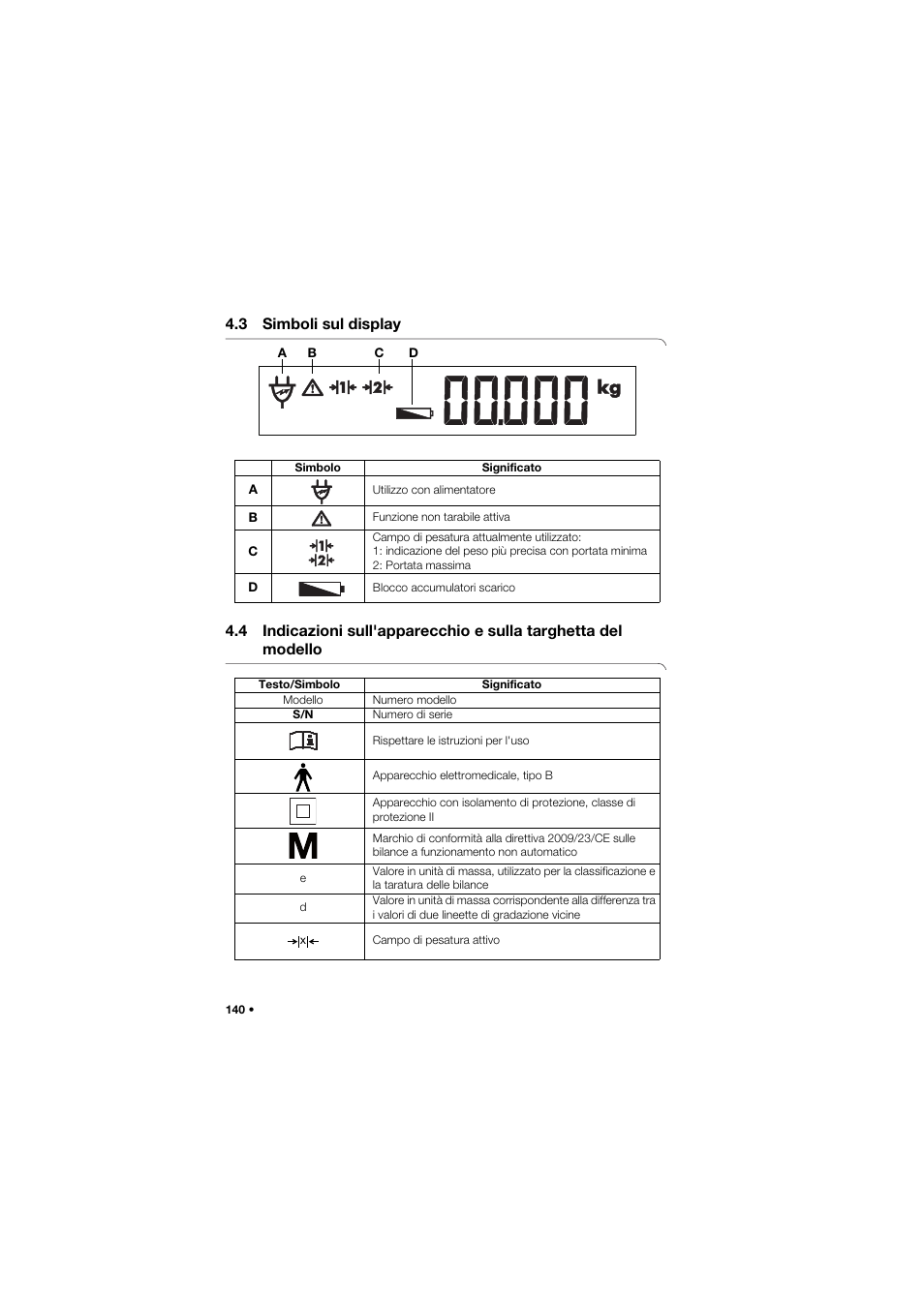 3 simboli sul display | Seca 757 User Manual | Page 140 / 307