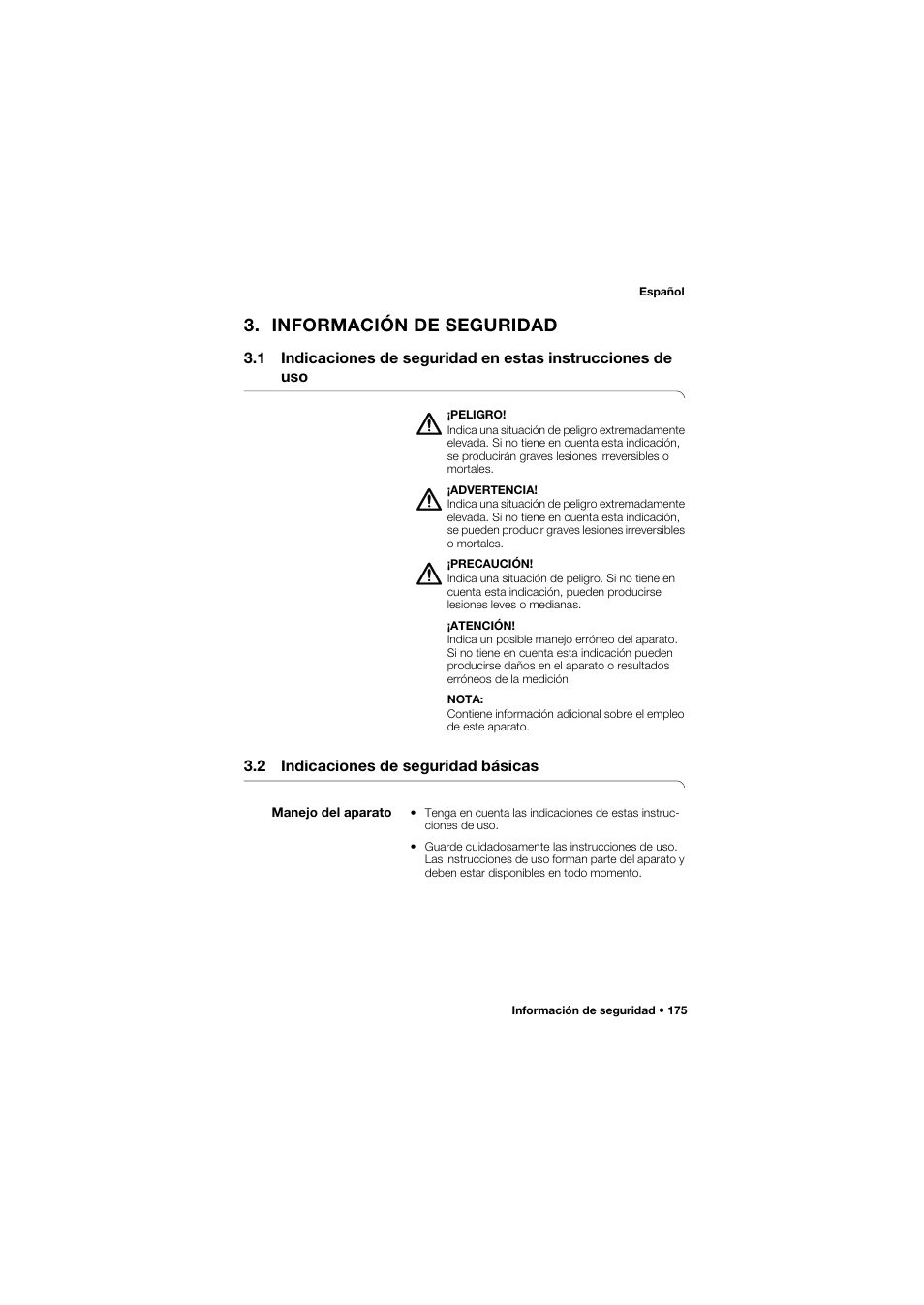 Información de seguridad, 2 indicaciones de seguridad básicas, Manejo del aparato | Seca 757 User Manual | Page 175 / 307