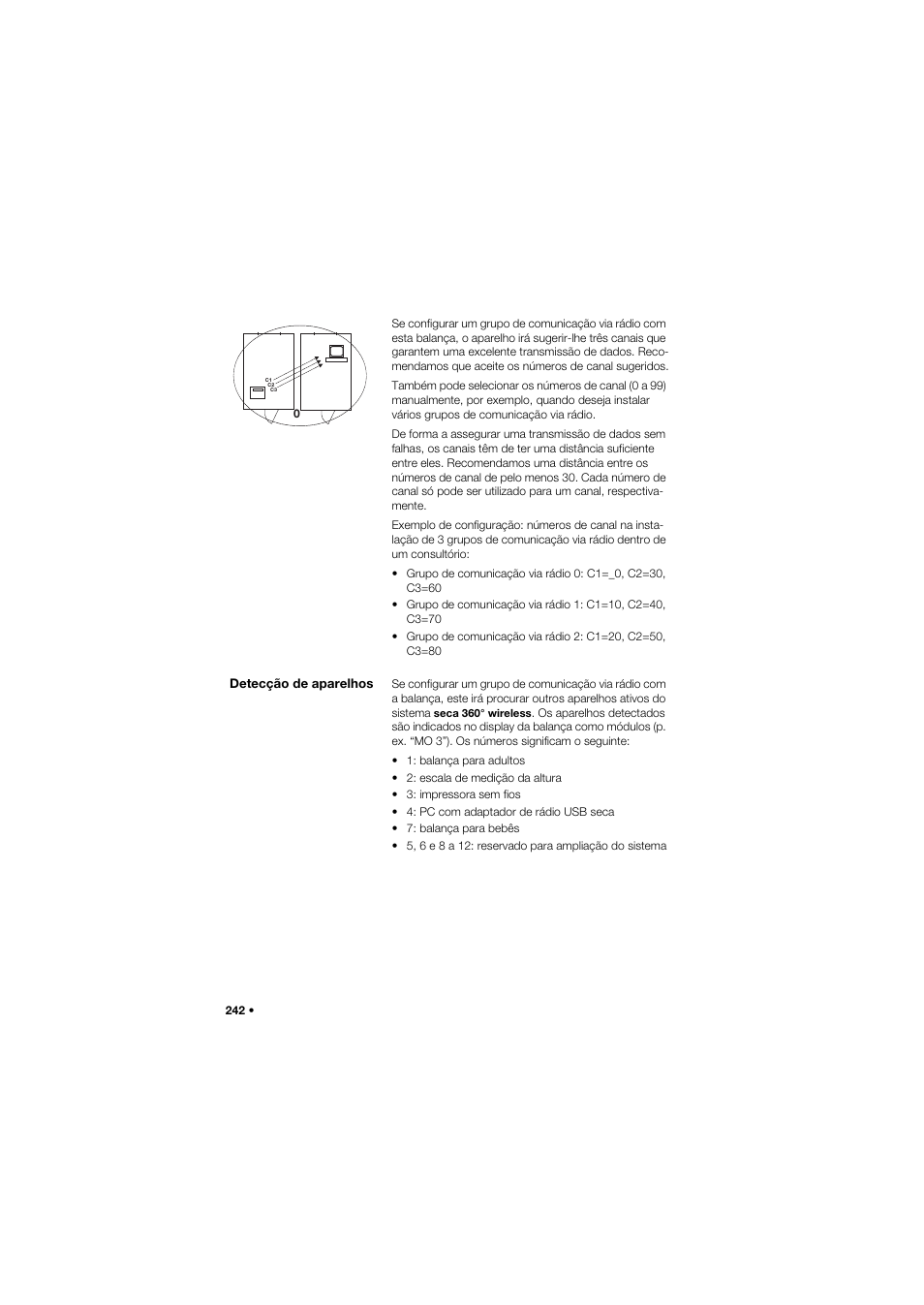 Detecção de aparelhos | Seca 757 User Manual | Page 242 / 307