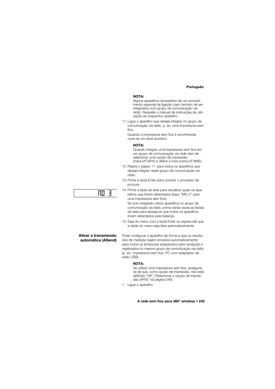 Ativar a transmissão automática (asend) | Seca 757 User Manual | Page 245 / 307