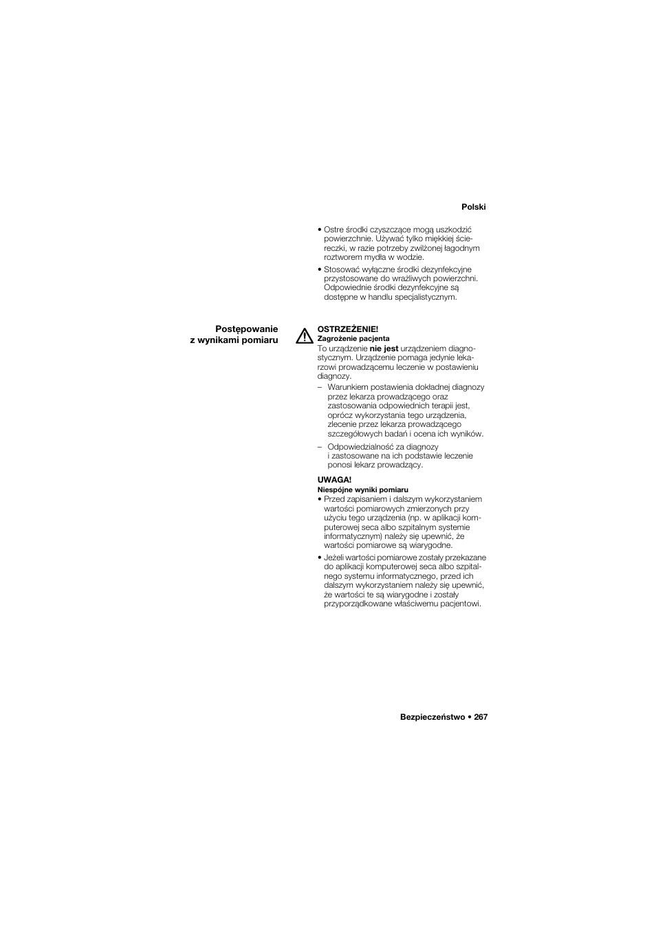 Postępowanie z wynikami pomiaru | Seca 757 User Manual | Page 267 / 307