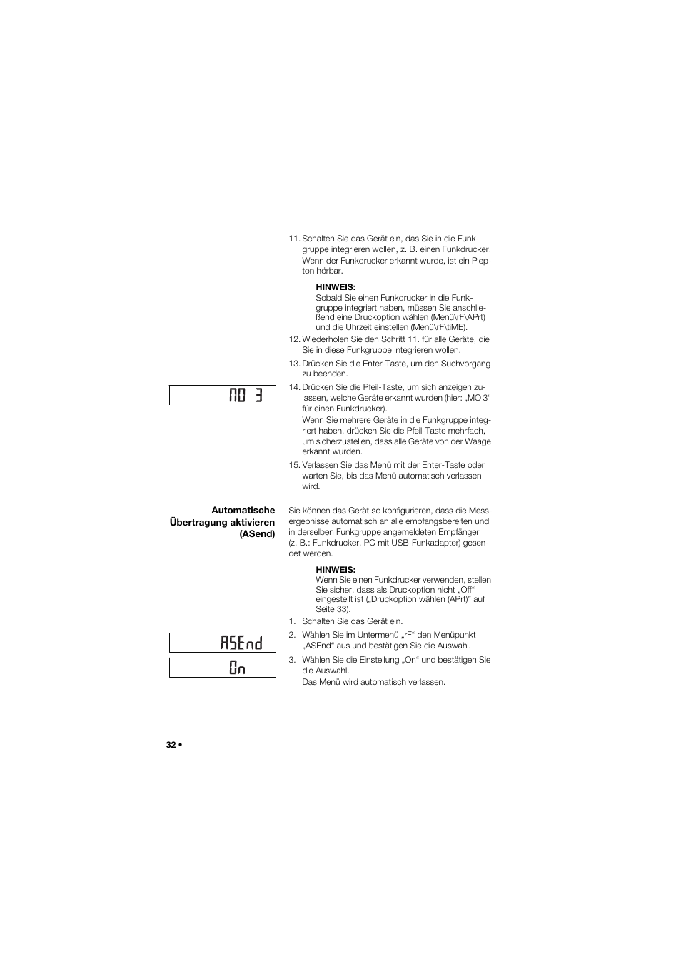 Automatische übertragung aktivieren (asend) | Seca 757 User Manual | Page 32 / 307