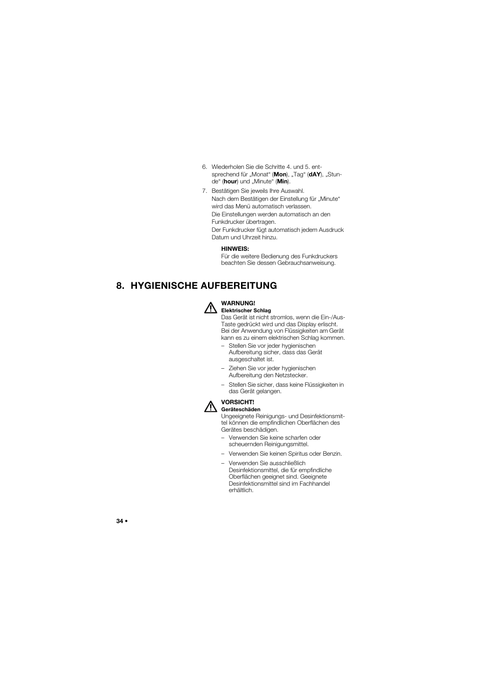 Hygienische aufbereitung | Seca 757 User Manual | Page 34 / 307