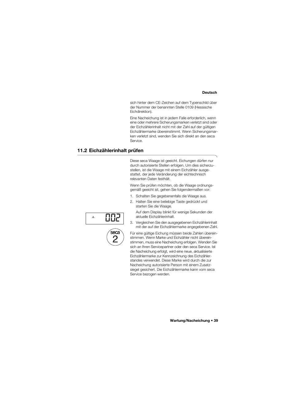 2 eichzählerinhalt prüfen | Seca 757 User Manual | Page 39 / 307