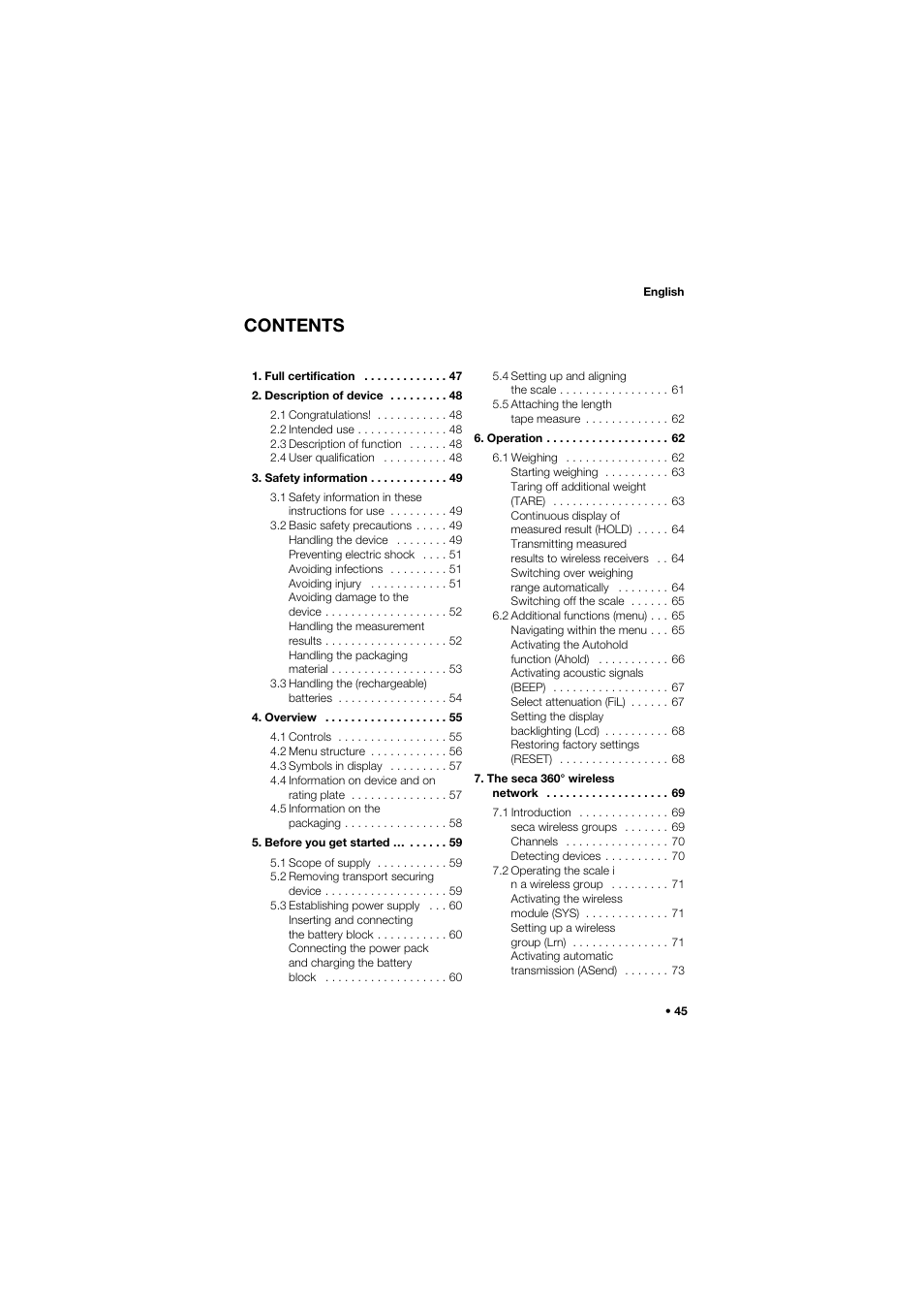 Seca 757 User Manual | Page 45 / 307