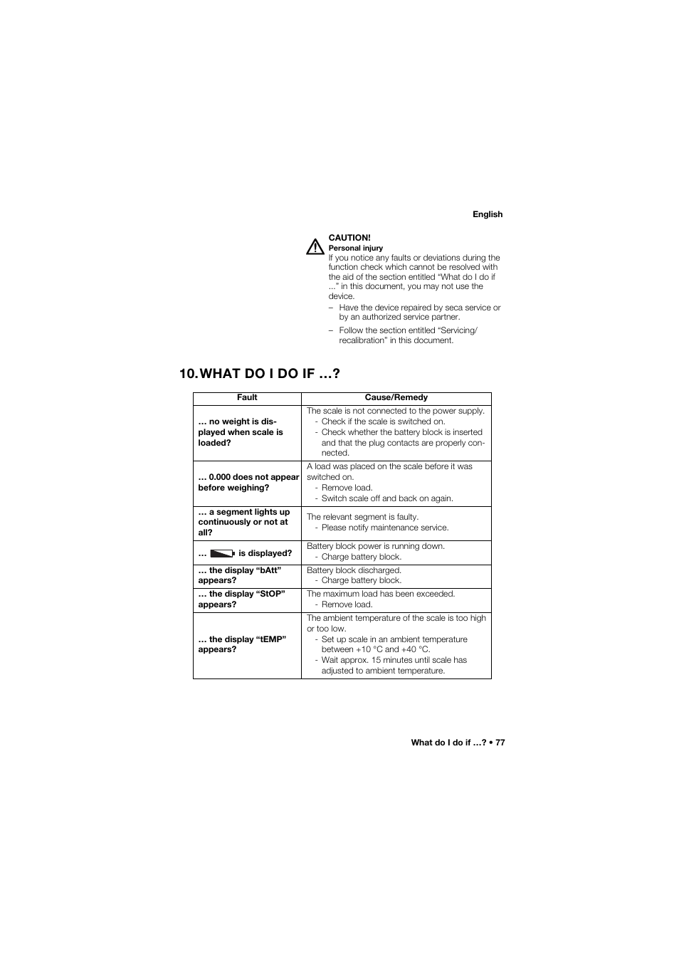 What do i do if | Seca 757 User Manual | Page 77 / 307
