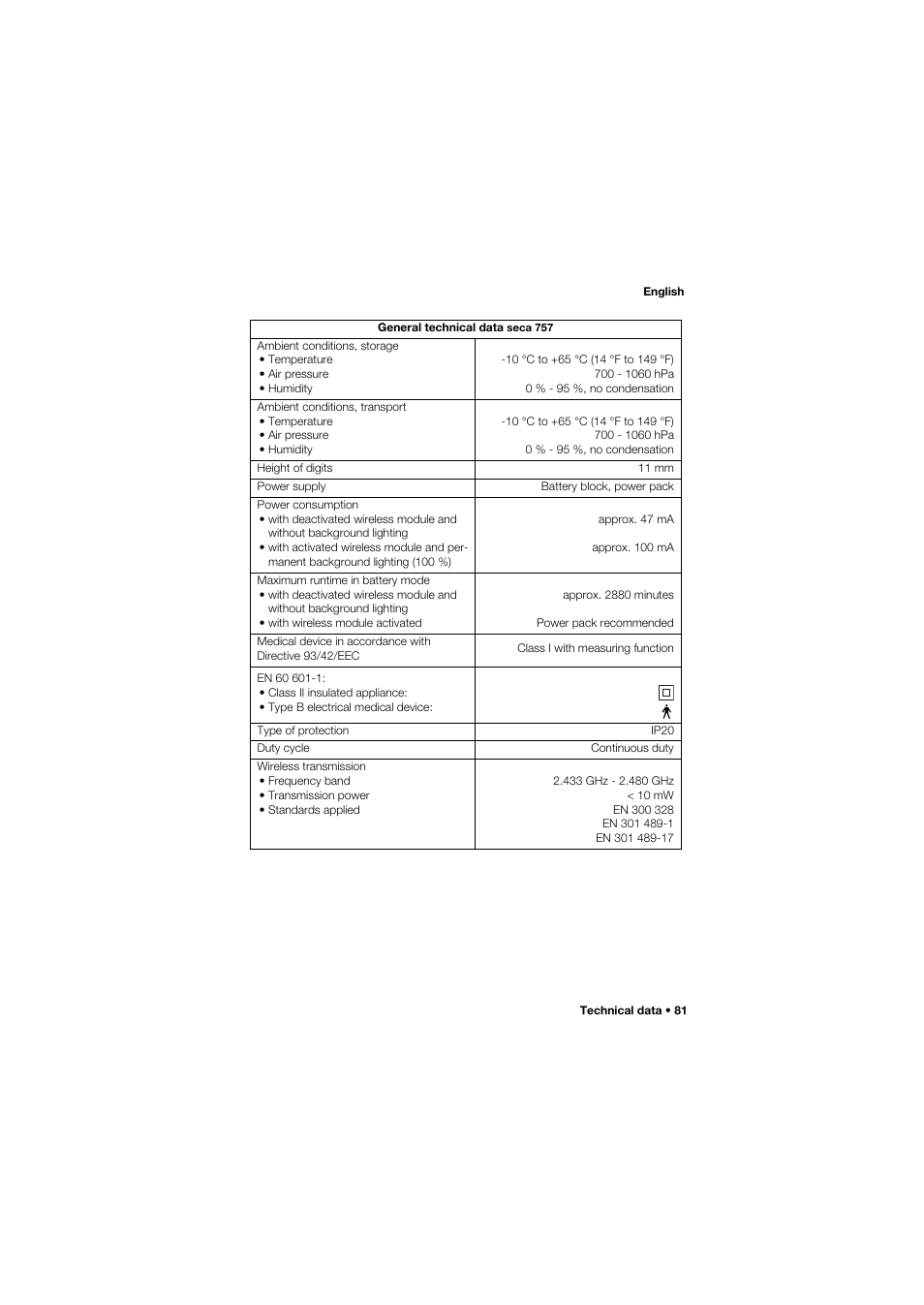 Seca 757 User Manual | Page 81 / 307