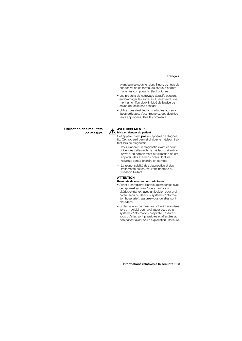 Utilisation des résultats de mesure | Seca 757 User Manual | Page 93 / 307