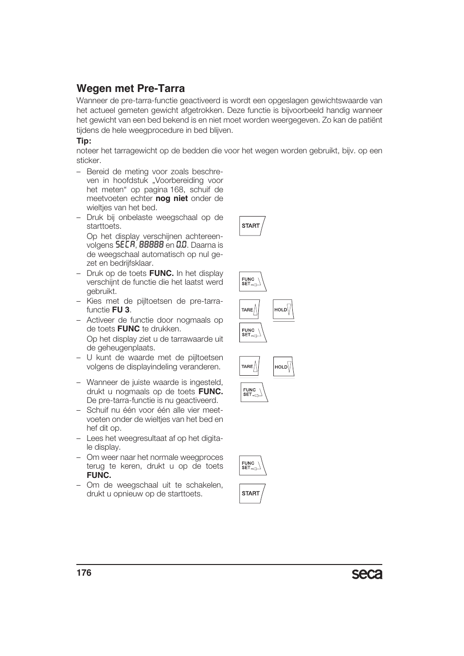Wegen met pre-tarra | Seca 985 User Manual | Page 176 / 239